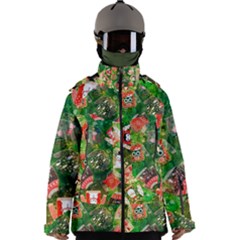 Christmas Ugly Sweater, Adoxali, Christmas, December, Santa Men s Zip Ski And Snowboard Waterproof Breathable Jacket