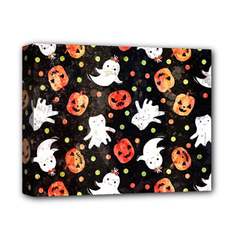 Cool Halloween Ghosts, Adoxali, Autumn Deluxe Canvas 14  X 11  (stretched) by kyorashop23