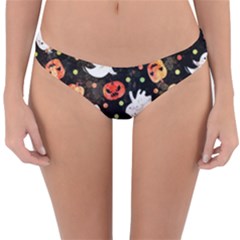 Cool Halloween Ghosts, Adoxali, Autumn Reversible Hipster Bikini Bottoms by kyorashop23