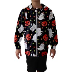 Cool Halloween Ghosts, Adoxali, Autumn Kids  Hooded Windbreaker