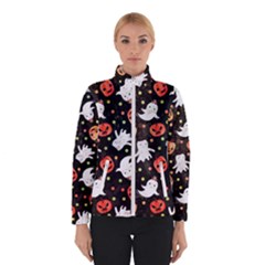 Cool Halloween Ghosts, Adoxali, Autumn Women s Bomber Jacket