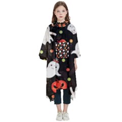 Cool Halloween Ghosts, Adoxali, Autumn Kids  Hooded Rain Ponchos