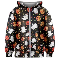 Cool Halloween Ghosts, Adoxali, Autumn Kids  Zipper Hoodie Without Drawstring