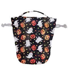 Cool Halloween Ghosts, Adoxali, Autumn Drawstring Bucket Bag by kyorashop23