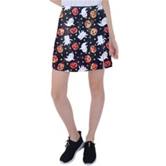 Cool Halloween Ghosts, Adoxali, Autumn Tennis Skirt by kyorashop23