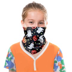 Cool Halloween Ghosts, Adoxali, Autumn Face Covering Bandana (kids) by kyorashop23