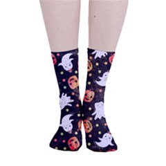 Cool Halloween Ghosts, Adoxali, Autumn Smooth Crew Length Tube Socks by kyorashop23