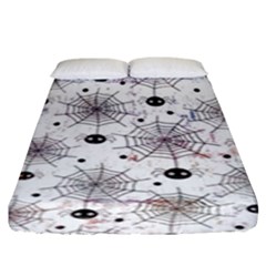 Creepy Spider Design, Adoxali, Halloween Fitted Sheet (king Size) by kyorashop23