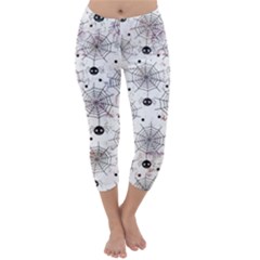 Creepy Spider Design, Adoxali, Halloween Capri Winter Leggings 