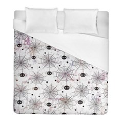 Creepy Spider Design, Adoxali, Halloween Duvet Cover (full/ Double Size) by kyorashop23