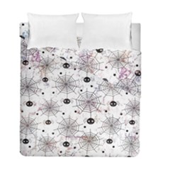 Creepy Spider Design, Adoxali, Halloween Duvet Cover Double Side (full/ Double Size) by kyorashop23