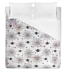 Creepy Spider Design, Adoxali, Halloween Duvet Cover (queen Size) by kyorashop23