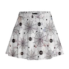 Creepy Spider Design, Adoxali, Halloween Mini Flare Skirt by kyorashop23