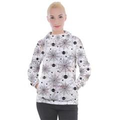 Creepy Spider Design, Adoxali, Halloween Women s Hooded Pullover