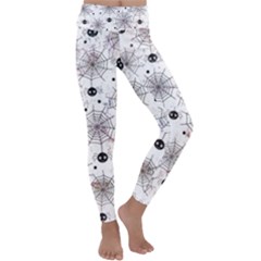 Creepy Spider Design, Adoxali, Halloween Kids  Lightweight Velour Classic Yoga Leggings by kyorashop23