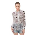 Creepy Spider Design, Adoxali, Halloween Long Sleeve Chiffon Shirt View1