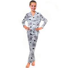 Creepy Spider Design, Adoxali, Halloween Kids  Satin Long Sleeve Pajamas Set by kyorashop23