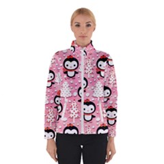 Cute Penguin Pattern, Adoxali, Christmas, December Women s Bomber Jacket