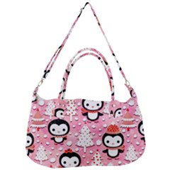 Cute Penguin Pattern, Adoxali, Christmas, December Removable Strap Handbag by kyorashop23