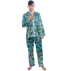 Cute Spiders Pattern, Adoxali, Halloween Men s Long Sleeve Satin Pajamas Set by kyorashop23