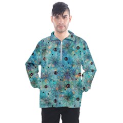 Cute Spiders Pattern, Adoxali, Halloween Men s Half Zip Pullover