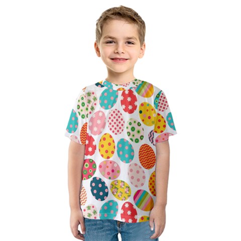 Easter Eggs Pattern, Easter Kids  Sport Mesh T-shirt by kyorashop23