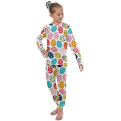 Easter Eggs Pattern, Easter Kids  Long Sleeve Set 