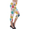 Easter Eggs Pattern, Easter Lightweight Velour Capri Leggings  View4