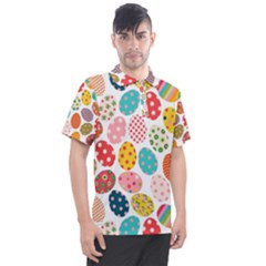 Easter Eggs Pattern, Easter Men s Polo T-shirt by kyorashop23