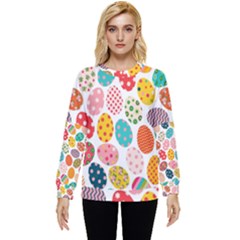 Easter Eggs Pattern, Easter Hidden Pocket Sweatshirt