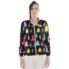 Fun Christmas Trees Women s Windbreaker