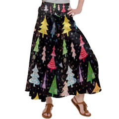 Fun Christmas Trees Women s Satin Palazzo Pants by kyorashop23