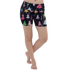 Fun Christmas Trees Lightweight Velour Yoga Shorts by kyorashop23