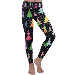 Fun Christmas Trees Kids  Lightweight Velour Classic Yoga Leggings by kyorashop23