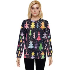 Fun Christmas Trees Hidden Pocket Sweatshirt