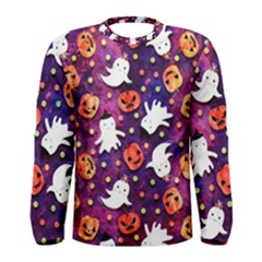 Fun Halloween Ghosts, Adoxali, Fun, Halloween Men s Long Sleeve T-shirt