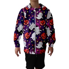 Fun Halloween Ghosts, Adoxali, Fun, Halloween Kids  Hooded Windbreaker