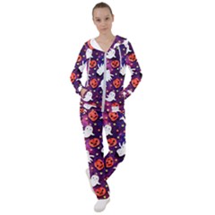 Fun Halloween Ghosts, Adoxali, Fun, Halloween Women s Tracksuit by kyorashop23