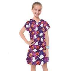 Fun Halloween Ghosts, Adoxali, Fun, Halloween Kids  Drop Waist Dress by kyorashop23