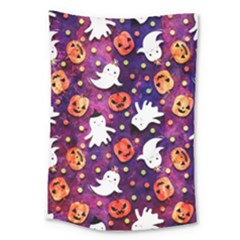 Fun Halloween Ghosts, Adoxali, Fun, Halloween Large Tapestry