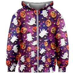 Fun Halloween Ghosts, Adoxali, Fun, Halloween Kids  Zipper Hoodie Without Drawstring