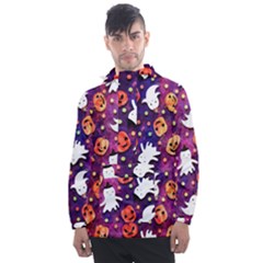 Fun Halloween Ghosts, Adoxali, Fun, Halloween Men s Front Pocket Pullover Windbreaker