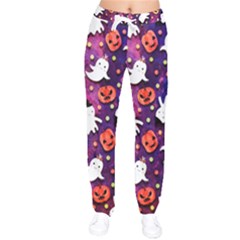 Fun Halloween Ghosts, Adoxali, Fun, Halloween Women Velvet Drawstring Pants