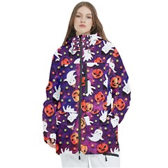 Fun Halloween Ghosts, Adoxali, Fun, Halloween Women s Multi Pockets Zip Ski And Snowboard Waterproof Breathable Jacket