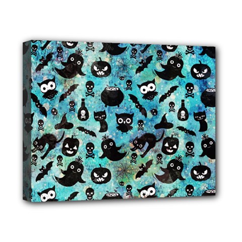 Ghosts Owls Pumpkins Canvas 10  X 8  (stretched) by kyorashop23