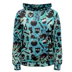 Ghosts Owls Pumpkins Women s Pullover Hoodie