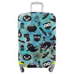 Ghosts Owls Pumpkins Luggage Cover (medium) by kyorashop23