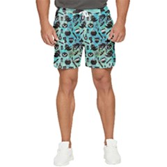 Ghosts Owls Pumpkins Men s Runner Shorts by kyorashop23