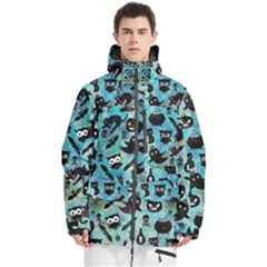 Ghosts Owls Pumpkins Men s Multi Pockets Zip Ski And Snowboard Waterproof Breathable Jacket