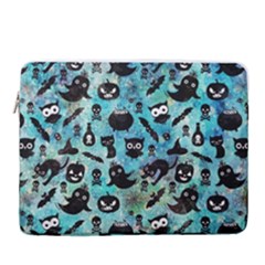 Ghosts Owls Pumpkins 15  Vertical Laptop Sleeve Case With Pocket by kyorashop23